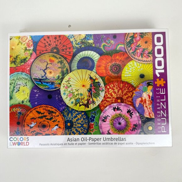 Eurographics Colors of the World 1,000-Piece Jigsaw Puzzle Asian Oil Paper Umbre - Picture 1 of 5